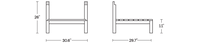 A product dimensions graphic