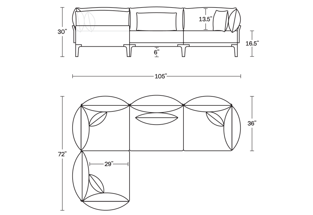 A product dimensions graphic