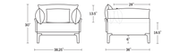 A product dimensions graphic