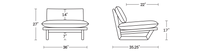 A product dimensions graphic