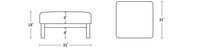 A product dimensions graphic