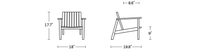 A product dimensions graphic