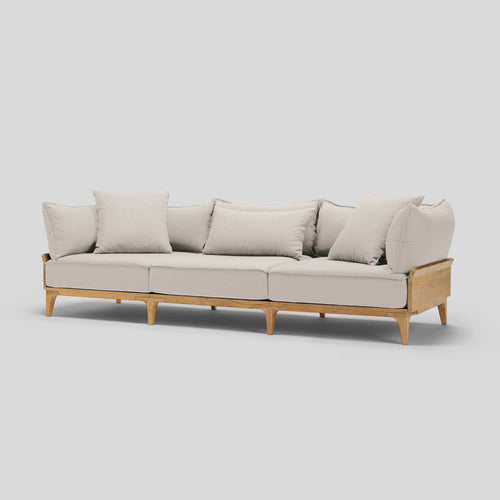 A studio photo of Bluff Sofa Sunbrella Parchment