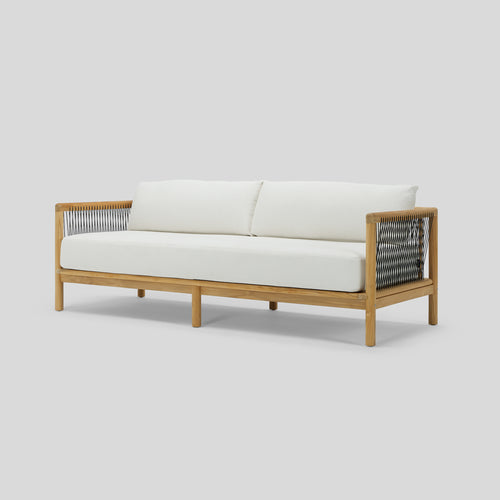 A studio photo of Reel Sofa Sunbrella Nurture White