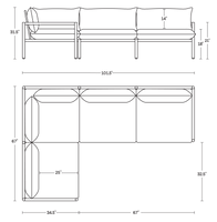 A product dimensions graphic