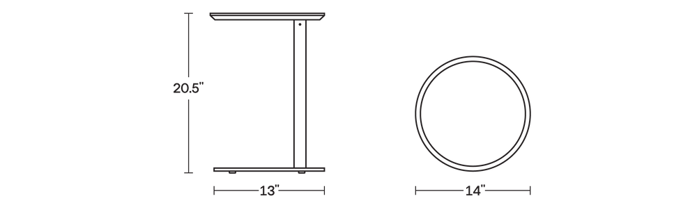 A product dimensions graphic