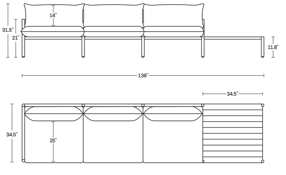 A product dimensions graphic